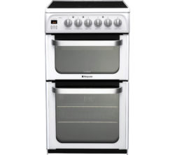 HOTPOINT  Ultima HUE53PS Electric Ceramic Cooker - White